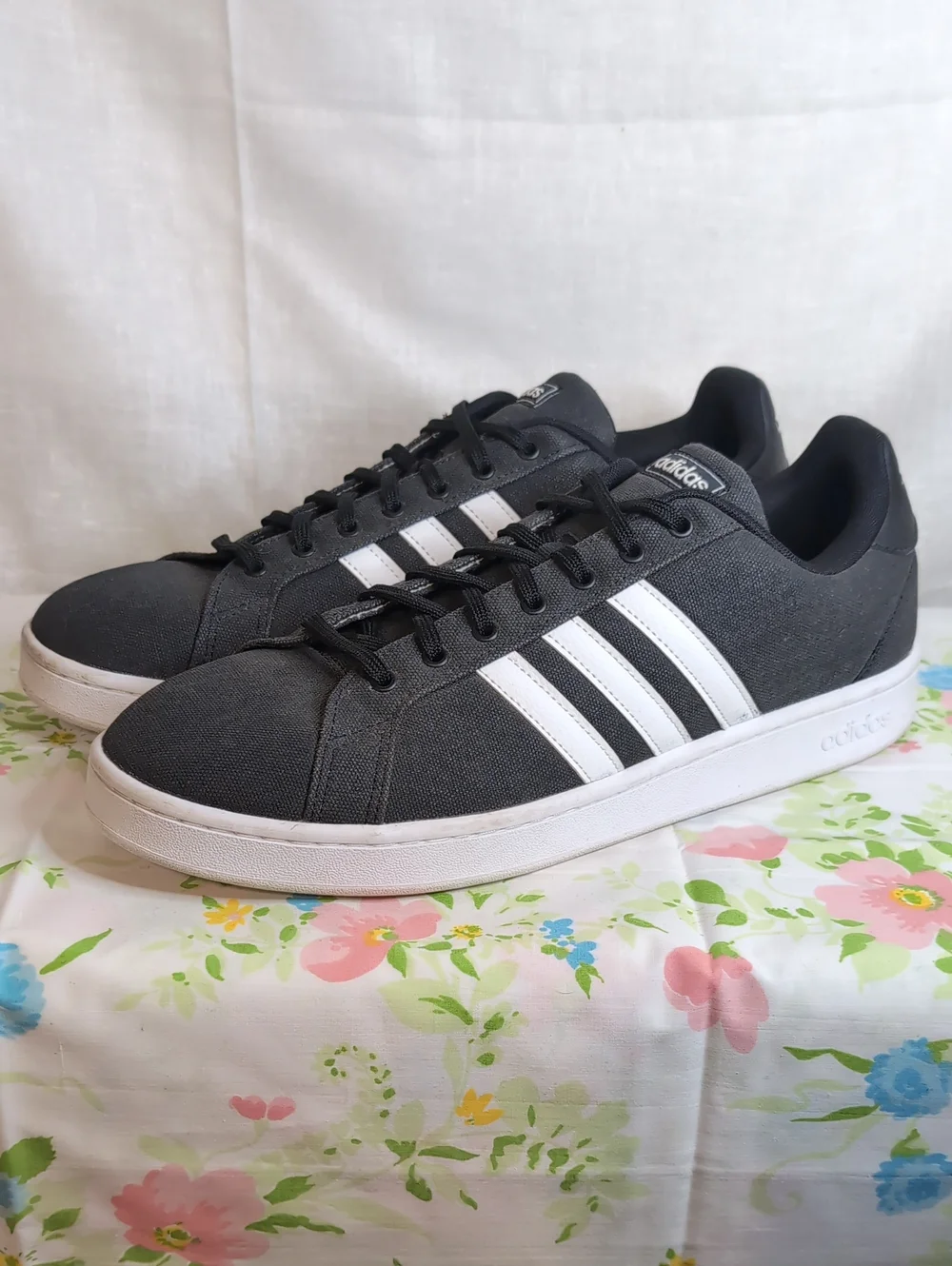 adidas neo Grand Court 'Grey Black' sneakers mens 14